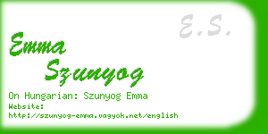 emma szunyog business card